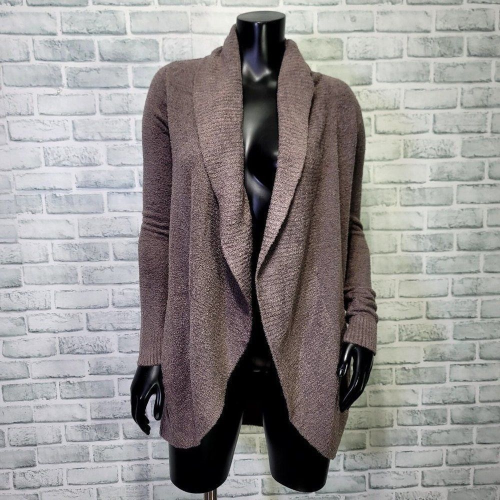 Barefoot Dreams CozyChic Lite XS/S‎ Ash Circle Cardigan Draped Open Front Soft